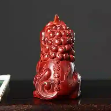 吉千年 【顺丰包邮】新中式复古潮流风  招财进宝 大吉大利 吉祥富贵 神兽谛听 雕刻 赞比亚 血檀 把件 男女同款情侣款