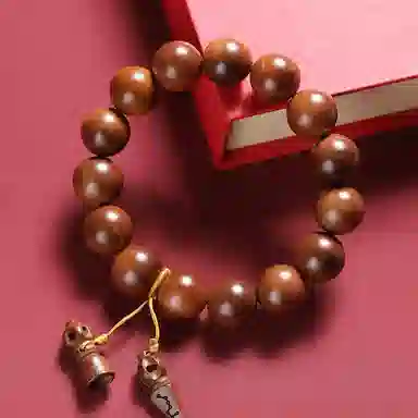 吉千年 雷痕百年枣木深山老料道家护身文玩佛珠 雷击木 手串 男女同款情侣款