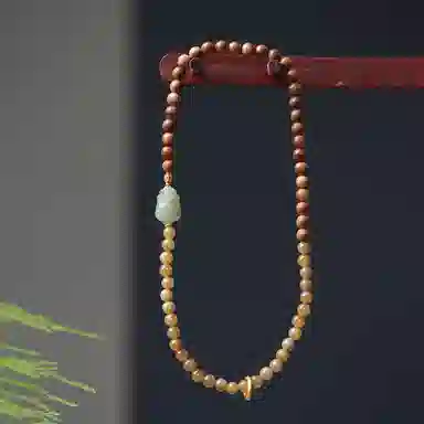 吉千年 设计款小尺寸双圈 木作 手串 男女同款情侣款 檀木