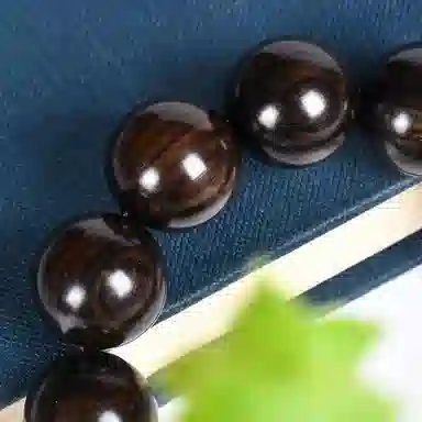 吉千年 印尼沉水级精品乌木紫光檀香 木作 手串 男女同款情侣款 黑檀