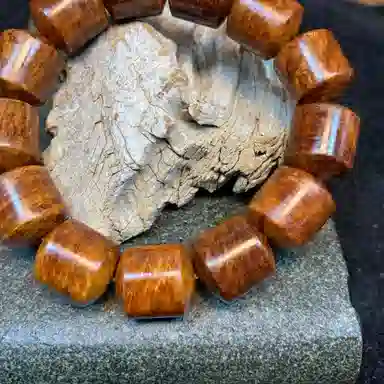 吉千年 【收藏级】新中式复古潮流风 好运 平安顺遂 招财进宝 桶珠爆满陈化蚂蚁腿 崖柏 手串 男女同款情侣款