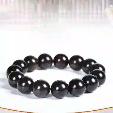 吉千年 印尼沉水级精品乌木紫光檀香 木作 手串 男女同款情侣款 黑檀