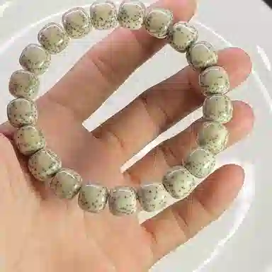 吉千年 【顺丰包邮】新中式复古潮流风 好运 生日 转运 招财进宝【收藏级】侧留白糯冰未脱脂精选海南 星月菩提 手串 男女同款情侣款