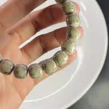 吉千年 【顺丰包邮】新中式复古潮流风 好运 生日 转运 招财进宝【收藏级】侧留白糯冰未脱脂精选海南 星月菩提 手串 男女同款情侣款