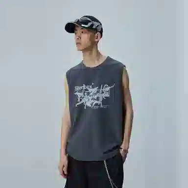 Silentex Fashion Silhouette Sleeveless Tee