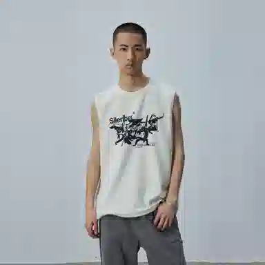 Silentex Fashion Silhouette Sleeveless Tee