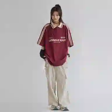 WHAZLAB jerseyfitvintagePolo