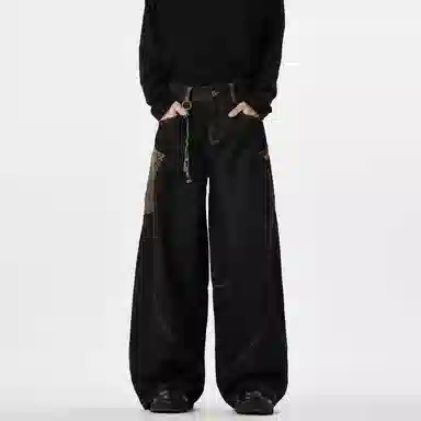 Pirkadat Wide Leg Jeans Black