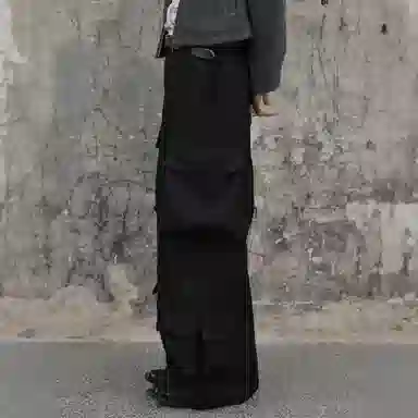 悍戈 美式复古高街多口袋阔腿垂感秋冬长裤工装裤 男女同款