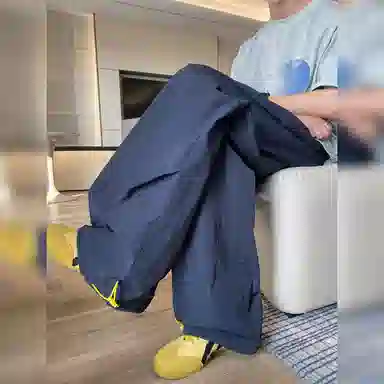 悍戈 美式复古简约纯色户外机能风阔腿速干防晒运动登山裤潮流直筒宽松百搭伞兵裤休闲裤 男女同款