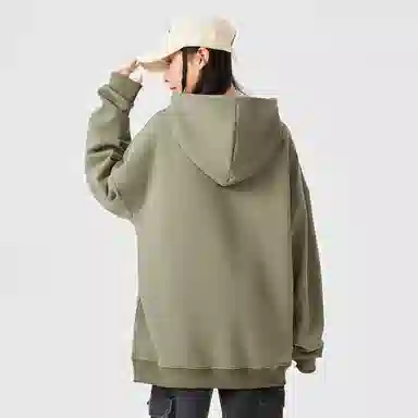 悍戈 基础款简约落肩袖简约时尚百搭连帽套头宽松长袖卫衣 男女同款