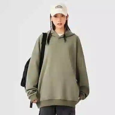 悍戈 基础款简约落肩袖简约时尚百搭连帽套头宽松长袖卫衣 男女同款