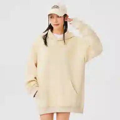 悍戈 基础款简约落肩袖简约时尚百搭连帽套头宽松长袖卫衣 男女同款