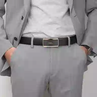 牛当家 内穿自动扣软皮商务 皮带 男款