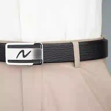 牛当家 自动扣 质感设计 裤带 不锈钢 头层牛皮 皮带 男款