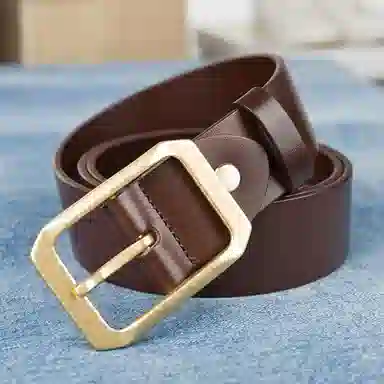 牛当家 复古针扣真皮铜扣 皮带 男款