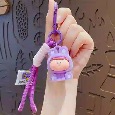 咕轹 可爱卡通植绒莉莉丝 汽车钥匙链扣 谷圈挂件