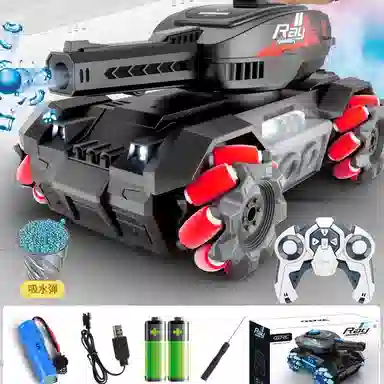 咕轹 坦克四驱手势感应可开炮发射水弹 遥控玩具