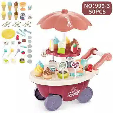 咕轹 旋转冰淇淋车 仿真玩具