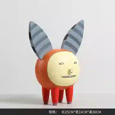 咕轹 手绘卡通昆虫抽象艺术装饰品摆件玄关客厅房桌面树脂软装  潮流衍生品