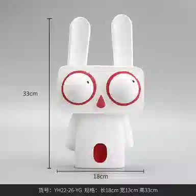 咕轹 搞怪兔子现代简约装饰品  潮流衍生品