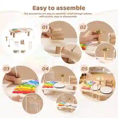 咕轹 益智玩具木质音乐盒 早教教具