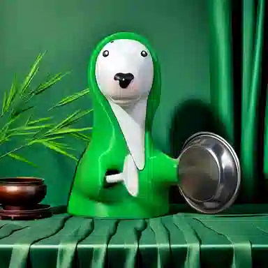 咕轹 整点动静狗 敲盆狗   响铃绿色小狗 玩具