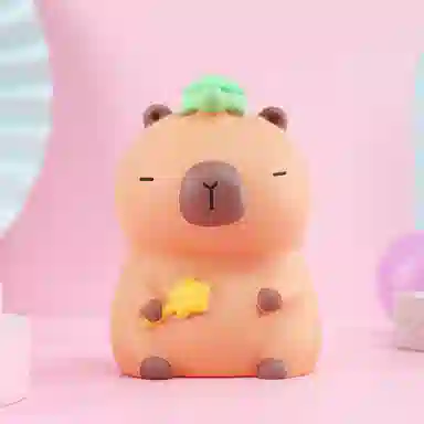 咕轹 可爱搪胶水豚 小猪储蓄罐 玩具