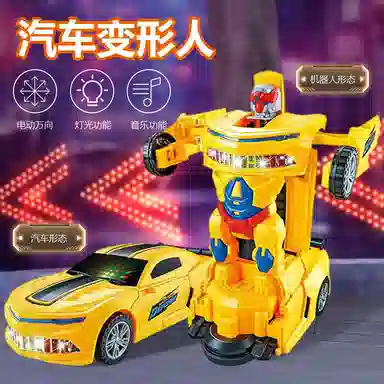 咕轹 特技变形坦克金刚警车 玩具