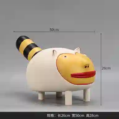 咕轹 手绘卡通昆虫抽象艺术装饰品摆件玄关客厅房桌面树脂软装  潮流衍生品