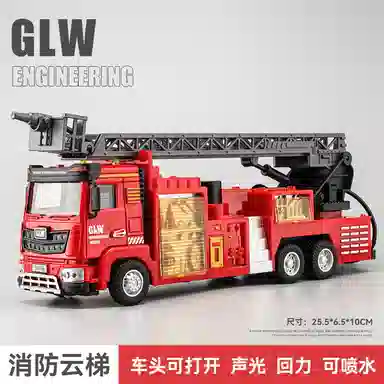 咕轹 钢力威合金铲车工程车压路车滑行叉车铲雪推土机 成品模型