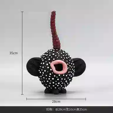 咕轹 手绘卡通昆虫抽象艺术装饰品摆件玄关客厅房桌面树脂软装  潮流衍生品