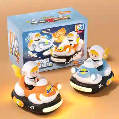 咕轹 双人太空碰碰车 弹射遥控卡丁车玩具