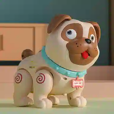 咕轹 宠物狗卡通会喷雾放屁 萌趣哈巴狗 智能玩具