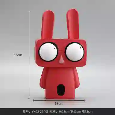 咕轹 搞怪兔子现代简约装饰品  潮流衍生品