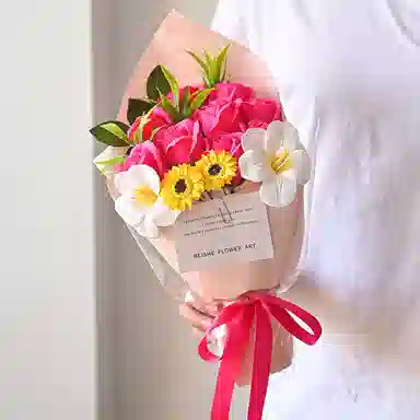 咕轹 玫瑰花束 太阳花 仿真花 香皂花 玩具