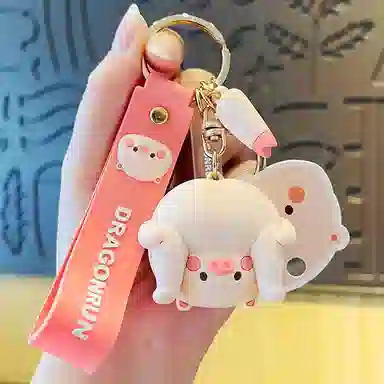 咕轹 小猪萌萌 可爱猪猪公仔钥匙扣 创意整蛊玩具