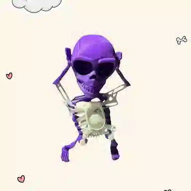 咕轹 骷髅头会跳舞 玩具