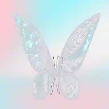 咕轹 炫彩蝴蝶翅膀 天使精灵翅 玩具
