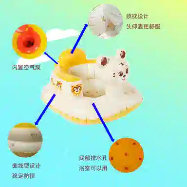 咕轹 加厚乖乖虎充气沙发 玩具