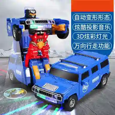 咕轹 特技变形坦克金刚警车 玩具