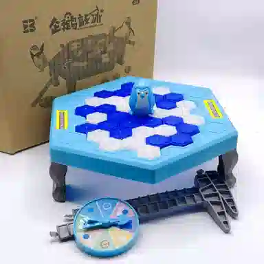 咕轹 大号企鹅敲冰 对战破冰企鹅 益智敲打玩具 桌游