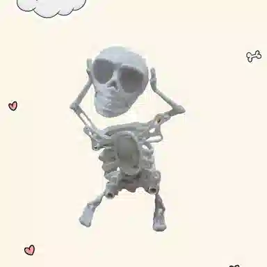 咕轹 骷髅头会跳舞 玩具