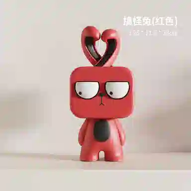 咕轹 搞怪兔子黑熊奶油风样板房酒柜摆设  潮流衍生品