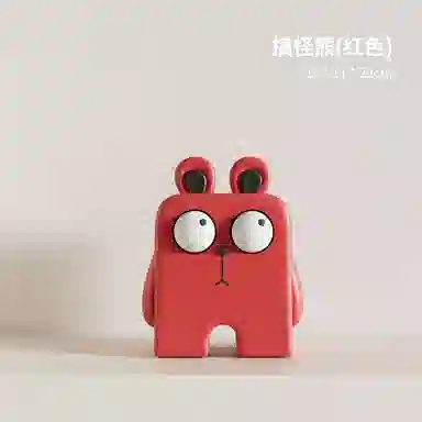 咕轹 搞怪兔子黑熊奶油风样板房酒柜摆设  潮流衍生品