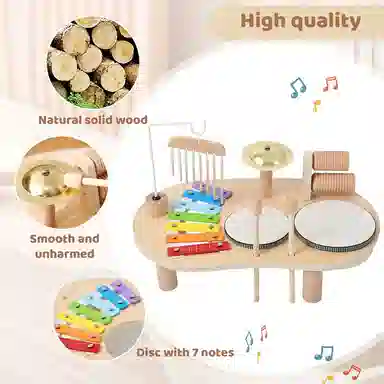 咕轹 益智玩具木质音乐盒 早教教具