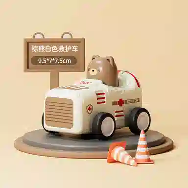 咕轹 卡通按压车 惯性/回力/滑行玩具