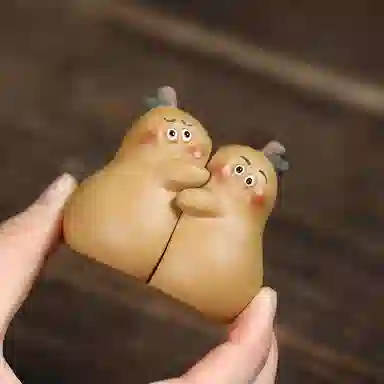 咕轹 梨子卡通摆件装饰可爱不梨不弃桌面配件一对  潮流衍生品