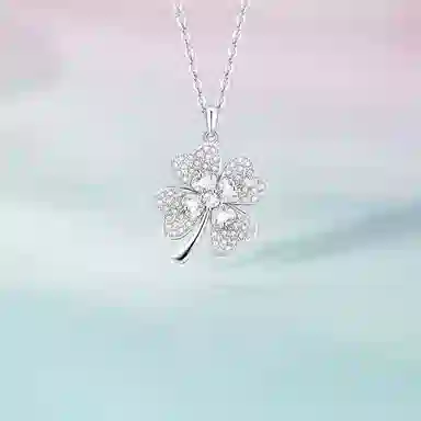 【S925银 幸运四叶草】 七七银饰 小众设计轻奢灵动闪耀 小清新 简约精致高级感转运锁骨链 浪漫约会告白 纯银 项链 女款