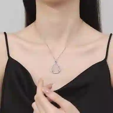 【高品质玉髓|精选S925纯银】 七七银饰 好运常相伴 平安喜乐 新中式复古国风设计 贵气优雅大方 玉髓 项链 男女同款情侣款